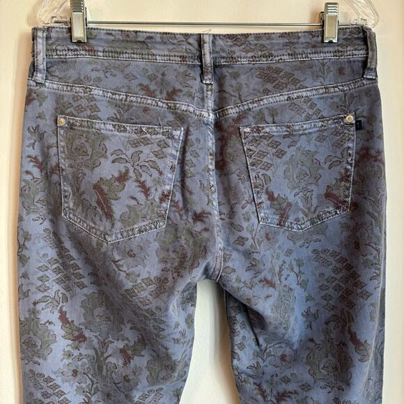 Anthropologie Pilcro Women blue tribal paisley boyfriend slim jeans size 28 EUC! - Picture 11 of 15